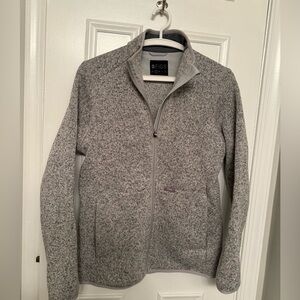 Figs Women's Gray Zip-Up Sweater Knit Jacket